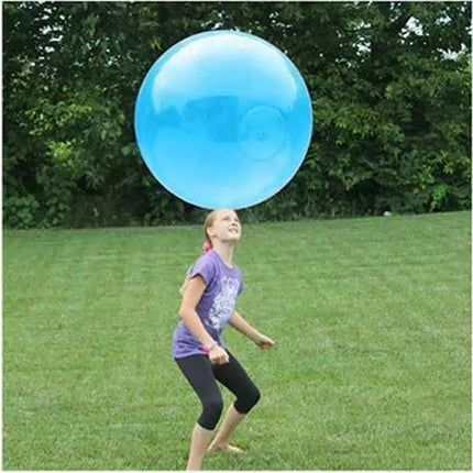 Wubble Bubble Ball Firm Water Balloons Inflatable Super Soft Refillable Stretch Blue 120Cm