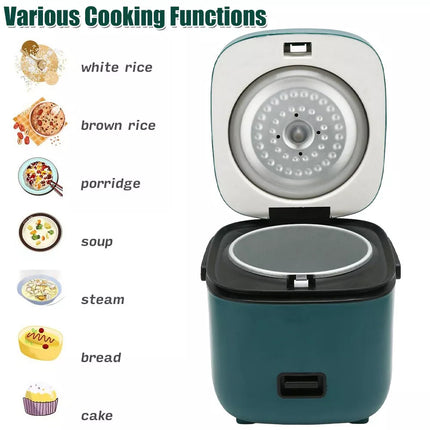 1.2L Mini Rice Cooker Travel Small Non-stick Pot Cooking Soup Rice Stews Steamer