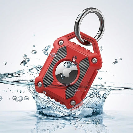 Red Apple AirTag Protective Case Waterproof TPU Cover Air Tag Tracker Loop Holder
