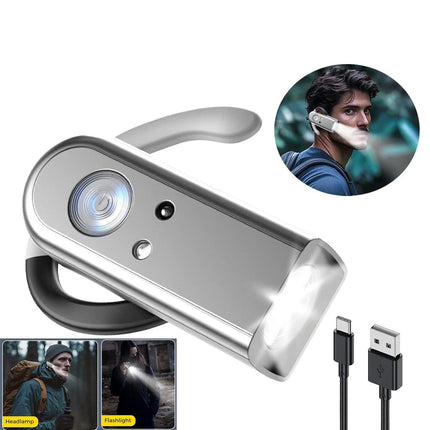 2pcs Headlamp Rechargeable 2025 Ear-Mounted LED Head Torch 250 Lumen Motion Sensor