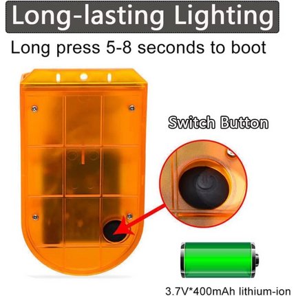 Wall Mounted Solar Strobe Flashing Light Outdoor Motion Sensor Alarm 129db IP65