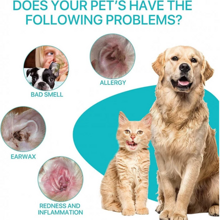 4PCS Cat Dog Ear Drops for Infection Antibiotics Fast Relief from Infections