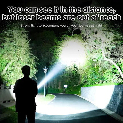 1200000 lumens LED Searchlight Spotlight USB Rechargeable Hand Torch Work Lights