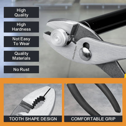 10Pcs Hand Tool Set Pliers Set w/ Storage Pouch for Home Maintenance