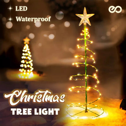 Spiral LED Light Tree Christmas Outdoor Xmas Decor Waterproof Garden 50CM Multicoloured