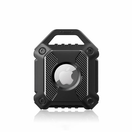 Black Apple AirTag Protective Case Waterproof TPU Cover Air Tag Tracker Loop Holder