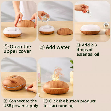 Ultrasonic Aroma Air Humidifier Aromatherapy Diffuser Essential Oil LED Purifier