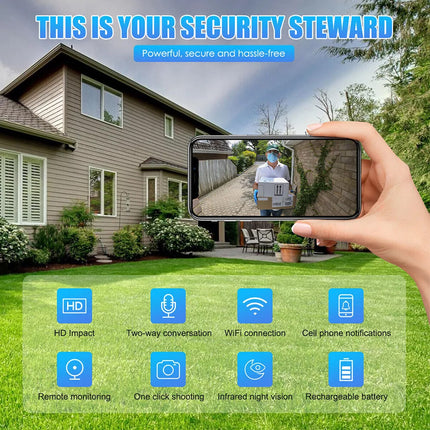 HD Smart Wireless WiFi Video Doorbell Camera Intercom Security Camera Door Bell
