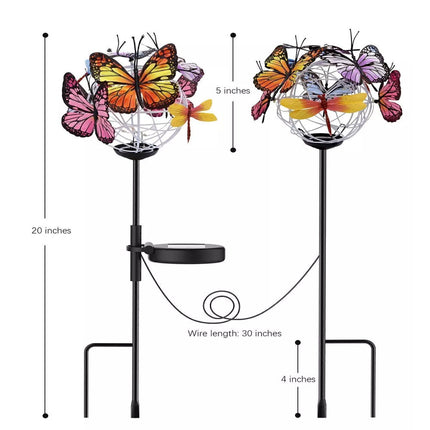 Solar Lights Outdoor Butterfly Lights Garden Decorative Solar Stake Lights Decor