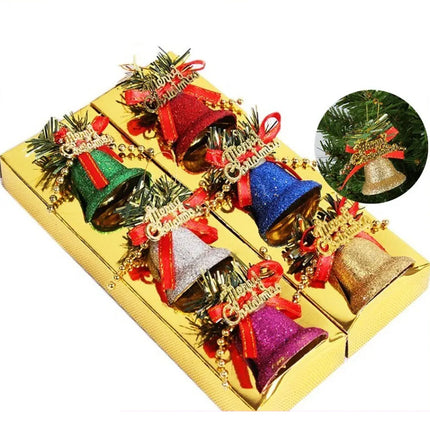 12PCS Merry Christmas Bell Tree Decoration Ornament Hanging Decor Party Gift Xmas Large