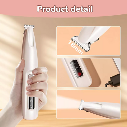 Dog Paw Trimmer Fully Waterproof Pet Hair Trimmer with LED Display Dog Clippers