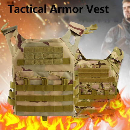 Military Tactical Vest JPC Airsoft Molle Combat Plate Carrier Paintball Hunting Cp Camo