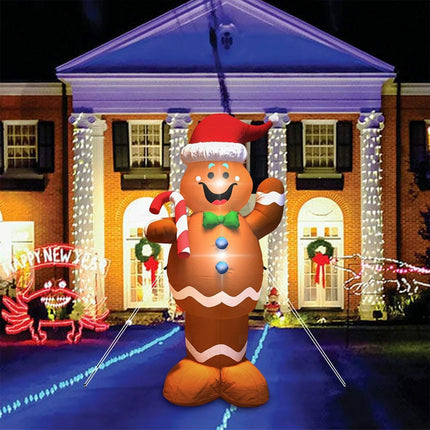 1.5m Gingeabread man Inflatable Christmas Outdoor Decorations Santa Snowman LED Lights Xmas Party