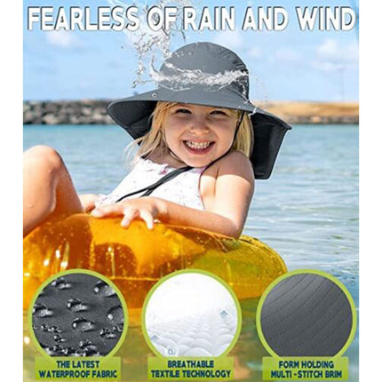 Bucket Hat kids Boy Girl Adjustable Sun Protection Cap Unisex Beach School UPF50
