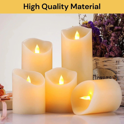 3Pcs Flameless LED Candles Battery Operated Flickering Flame Remote & Timer Gift