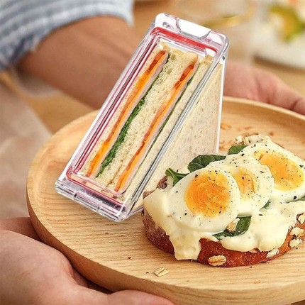 Triangle Sandwich Container Reusable, Washable Sandwich Box for Lunch