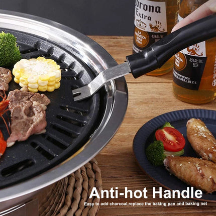 Portable Korean BBQ Grill Table Charcoal Camping Party Outdoor Barbecue Tool Set