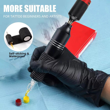 Wireless Tattoo Gun Kit Complete Rotary Pen Machine With Power Supply Ink Needle
