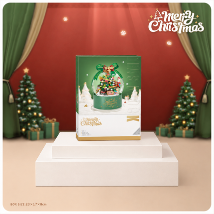 LOZ Christmas Tree Snow Globe Building Blocks Mini Bricks Toy Kids Gift 346pcs