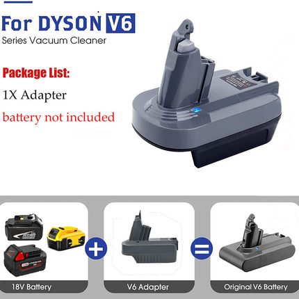 Adapter For Makita Milwaukee Dewalt Bosch 18V Battery Convert To Dyson V6 V7 V8