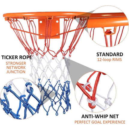 Basketball Ring Hoop Net Wall Mounted Outdoor Hanging Basket Professional 45CM