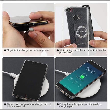 Iphone Universal Slim Wireless Charger Charging Receiver For iPhone Samsung Android