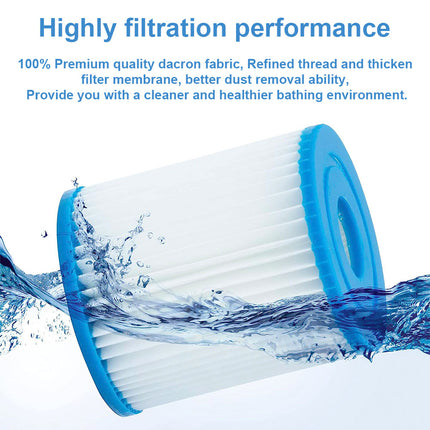 6x For Fit Bestway 58323 Type VI Cartridge Filter Swimming Pool Pump Lay-Z-Spa