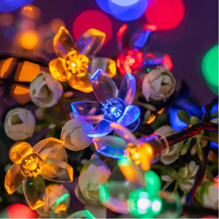 200 LED 20M Multi Colour Cherry Blossom Flower Solar Christmas Lights