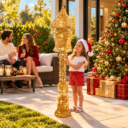 LED Christmas Floor Lamp Lantern Light Indoor Outdoor Holiday Decor for Home Garden 75/150cm