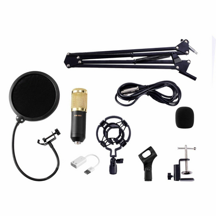 BM800 Condenser Microphone Kit Studio Suspension Boom Scissor Arm Stand Sound