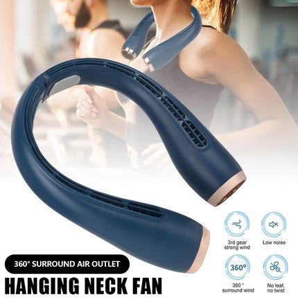 Rechargeable Portable Neck Fan Personal Hanging Bladeless Cooling Fan Hands-Free