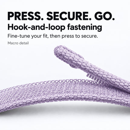 For Google Fitbit Air Performance Loop Band Recycled Polyester Adjustable Strap Light Purple