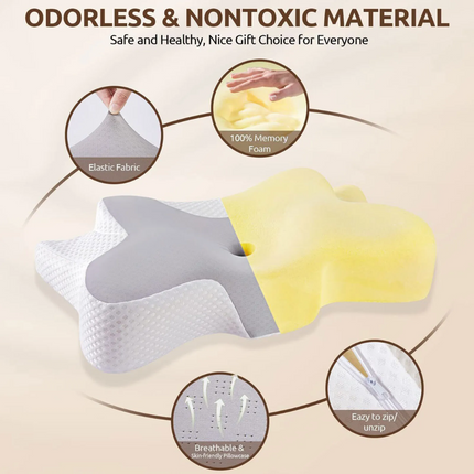 Orthopedic Memory Foam Pillow Neck Shoulder Support Cushion Pillows Pain Relief
