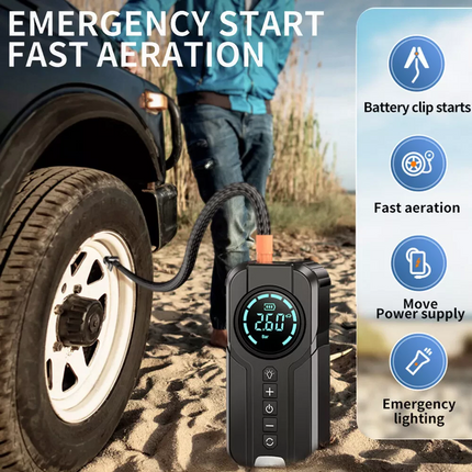 1000mAh Car Tire Air Inflator Portable Tyre Electric Pump Cordless with USB