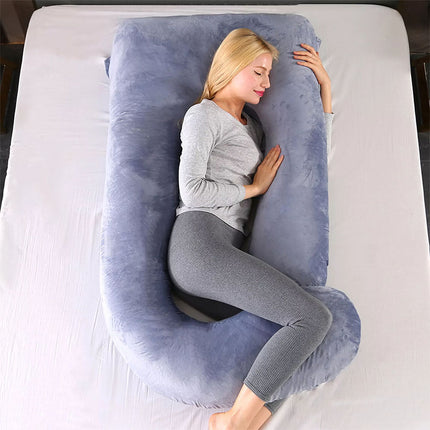 J-Shape Maternity Pregnancy Pillow Nursing Sleeping Feeding Body Support