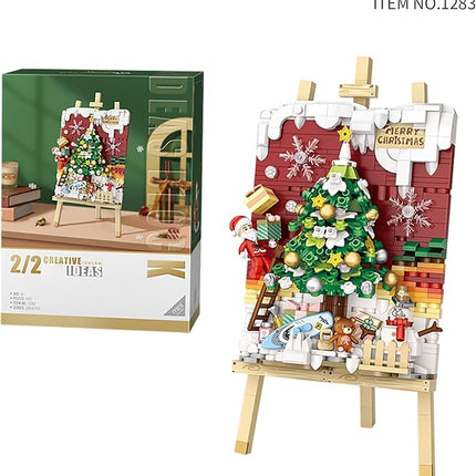 LOZ Christmas Tree Painting Frame Mini Bricks Building Toy Kids Gift Decor AU