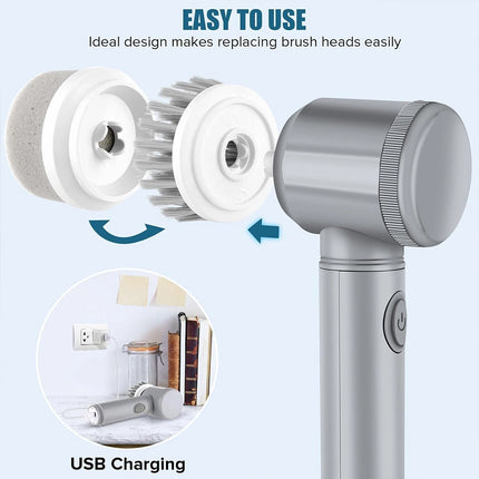 Power Spin Scrubber Cordless Electric Spin Scrubber Handhold Cleaning Brush