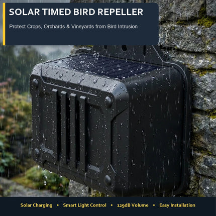 1PCS Waterproof Bird Repellent Outdoor Solar Bird Deterrent for Geese 129dB