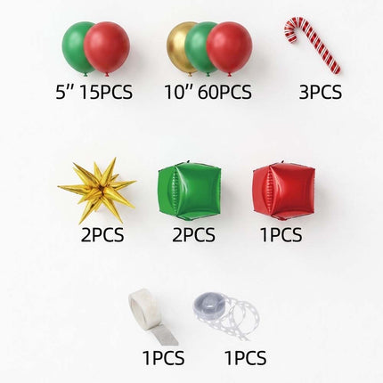 Christmas Balloon Garland Arch Kit Gift Box Balloons Foil Mylar Party Decor
