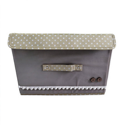 Foldable Storage Box Fabric Cube Home Clothes Organizer with Cover