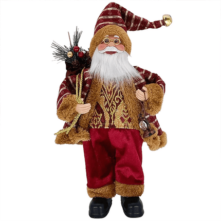 Santa Claus Doll Sitting Christmas Figurine Holiday Christmas Decorations