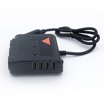 3 Way 12V 24V Multi Socket Car Cigarette Lighter Splitter USB Charger Adapter