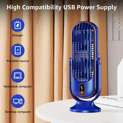 Desktop Cooling Fan with 5-Speed USB 720° Tower Fans Desk Portable