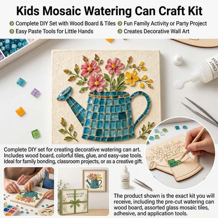 Watering Can Mosaic Art Kit Floral Watering Can DIY Mosaic Bead