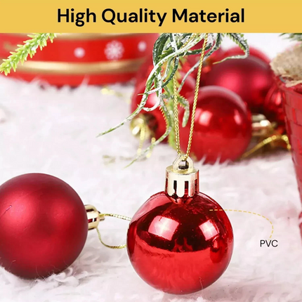 24Pcs Christmas Baubles Ornament Tree Balls Decor Xmas Wedding Party Decoration