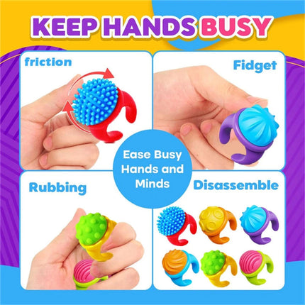 18PC Sensory Silicone Rings Spinner Fidget Toy Anxiety Stress Relief