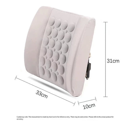 12V Car Electric Comfort Cushion Universal Lumbar Back Support Seat Pillow Pad