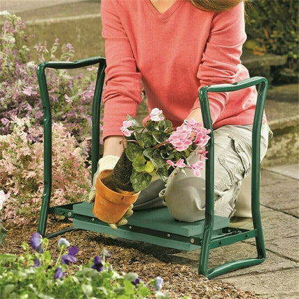 3-IN-1 Garden Kneeler, Padded Seat Stool with Gardening Work Tool Bag