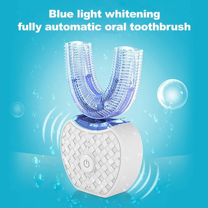 White Sonic Electric Toothbrush Automatic U Shaped Wireless Cleansing Brush