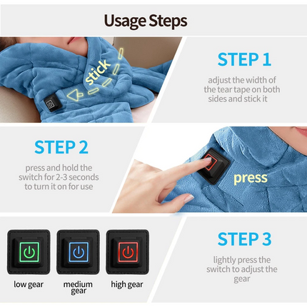 Cordless Weighted Heating Pad Electric Neck Shoulder Back Heating Warmer Wrap
